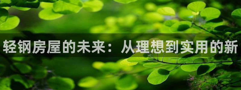 威九国际女星：轻钢房屋的未来：从理想到实用的新