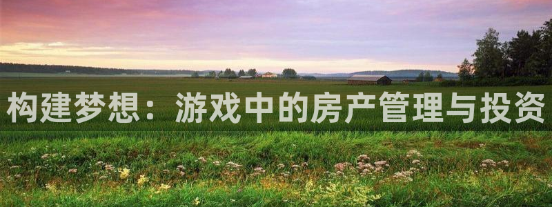 威九国际网站客服电话多少：构建梦想：游戏中的房产管理与投资