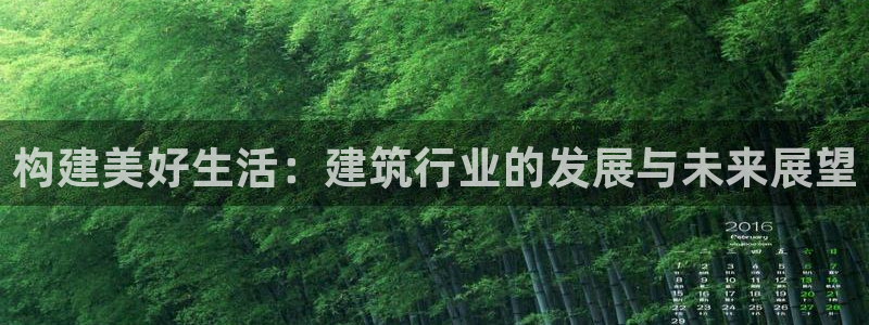 威九国际v96242cc官网版：构建美好生活：建筑行业的发展与未来展望