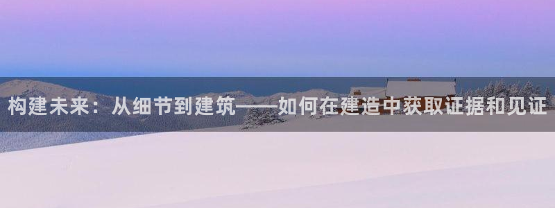 威九国际抡里：构建未来：从细节到建筑——如何在建造中获取证据和见证